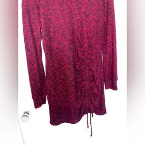 Maroon sweater dress